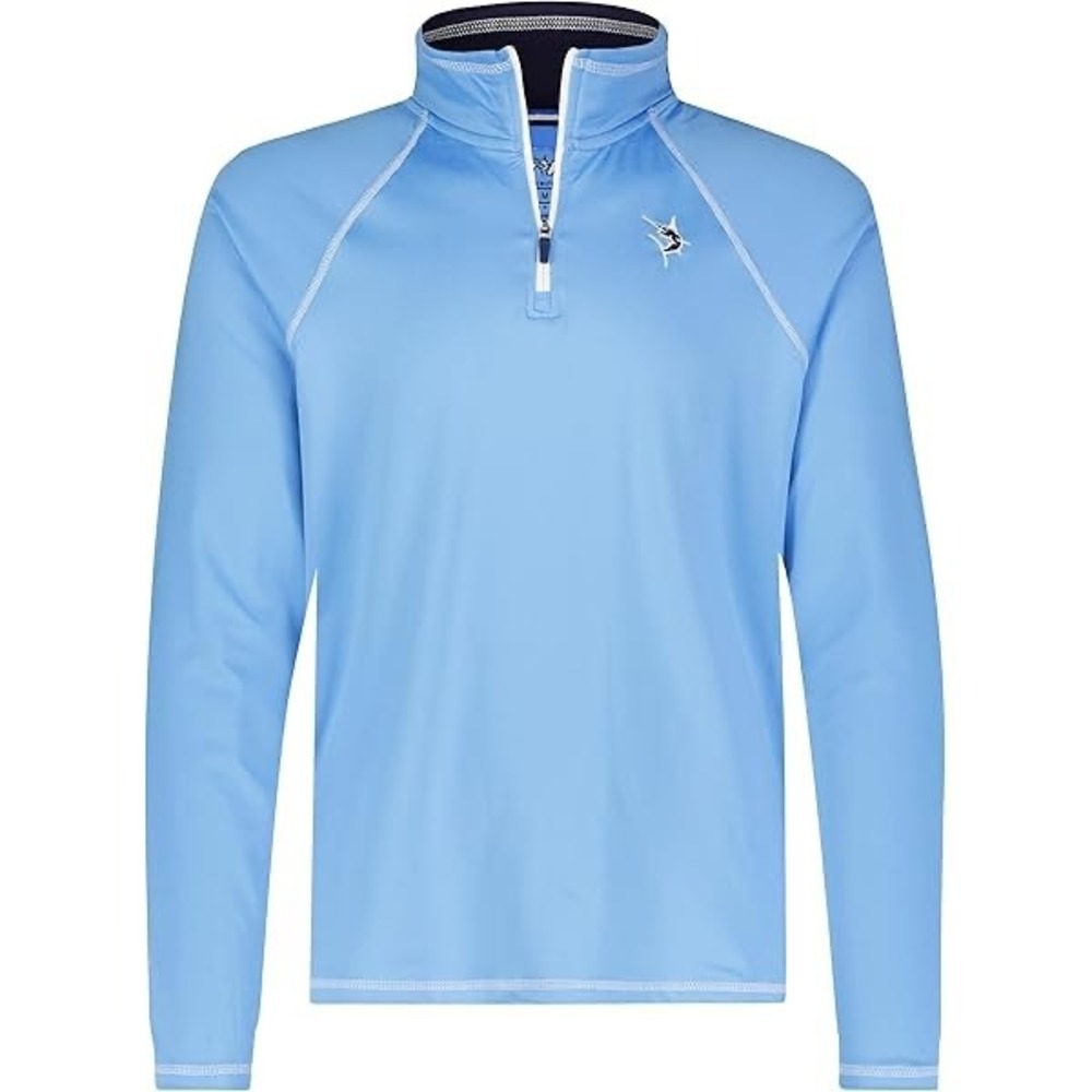 WHITEWATER Light Blue Montauk Performance 1/4 Zip Pullover | Size Medium
